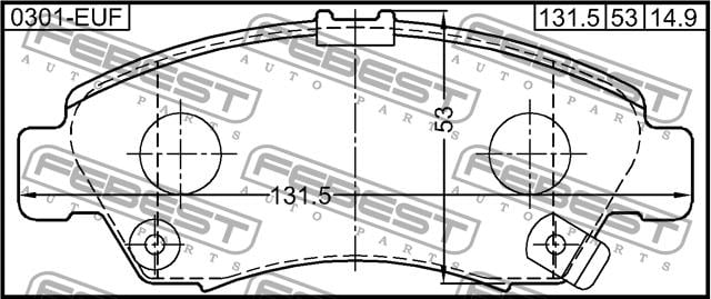 Febest 0301-EUF Scheibenbremsbeläge, Set 0301EUF: Kaufen Sie zu einem guten Preis in Polen bei 2407.PL!