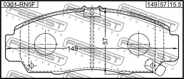 Febest 0301-RN5F Brake Pad Set, disc brake 0301RN5F: Buy near me at 2407.PL in Poland at an Affordable price!