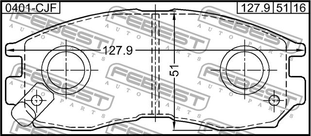 Febest 0401-CJF Brake Pad Set, disc brake 0401CJF: Buy near me in Poland at 2407.PL - Good price!