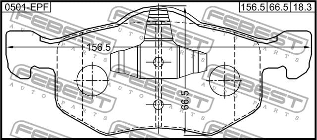 Febest 0501-EPF Brake Pad Set, disc brake 0501EPF: Buy near me in Poland at 2407.PL - Good price!