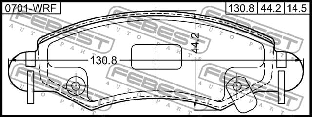 Febest 0701-WRF Brake Pad Set, disc brake 0701WRF: Buy near me in Poland at 2407.PL - Good price!
