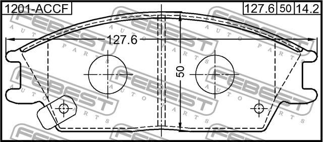 Febest 1201-ACCF Brake Pad Set, disc brake 1201ACCF: Buy near me in Poland at 2407.PL - Good price!