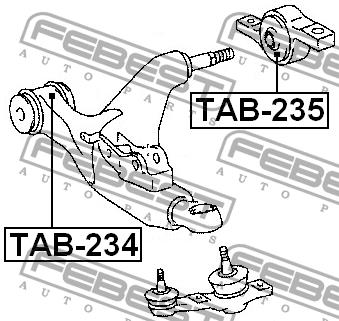 Сайлентблок переднего нижнего рычага Febest TAB-235