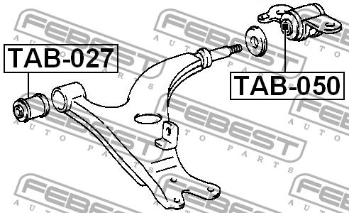 Сайлентблок задній, переднього нижнього важеля Febest TAB-050