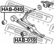 Сайлентблок переднего нижнего рычага передний Febest HAB-040