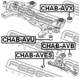 Silent block front lower arm front Febest CHAB-AVES