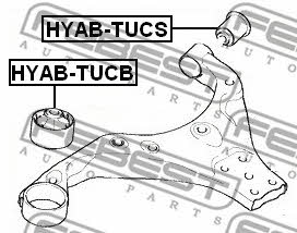 Сайлентблок задний, переднего нижнего рычага Febest HYAB-TUCS