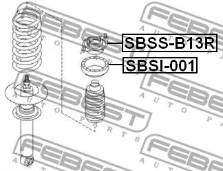 Stoßdämpferhalter hinten Febest SBSS-B13R