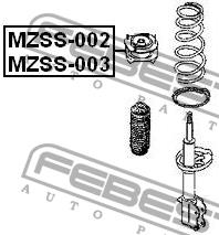 Febest Rear left shock absorber support – price 63 PLN