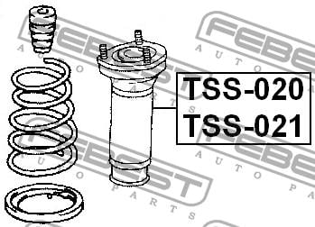 Febest Rear right shock absorber support – price 129 PLN
