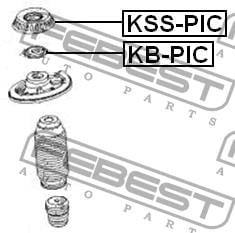 Febest Front Shock Absorber Support – price 50 PLN