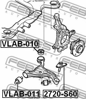 Опора шаровая Febest 2720-S60