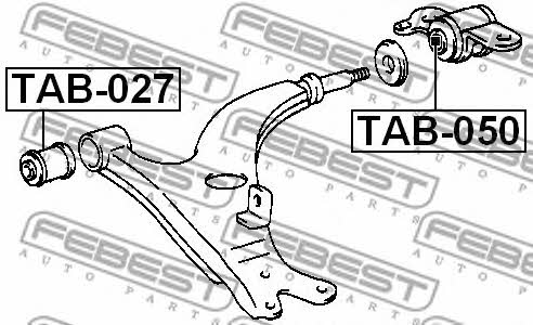 Сайлентблок переднього нижнього важеля передній Febest TAB-027