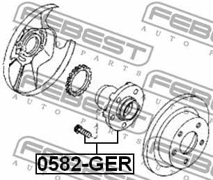 Wheel hub Febest 0582-GER