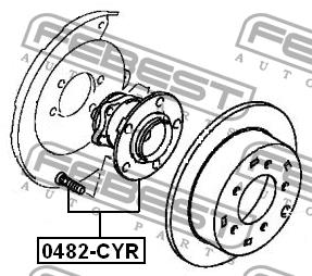 Febest Wheel hub with rear bearing – price 411 PLN