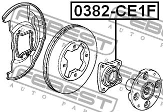 Febest Wheel hub front – price 131 PLN
