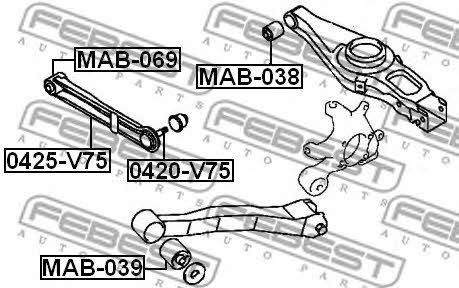 Febest Lever rear transverse – price 134 PLN