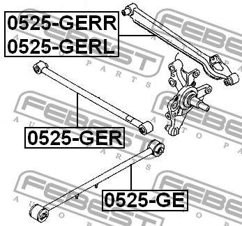 Traction rear longitudinal Febest 0525-GE