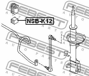 Tuleja stabilizatora przedniego Febest NSB-K12