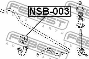Tuleja stabilizatora przedniego Febest NSB-003
