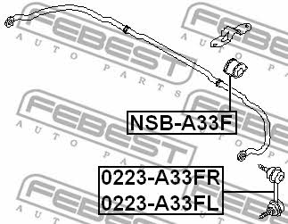 Stabilisatorbuchse vorne Febest NSB-A33F