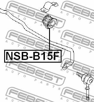 Втулка стабилизатора переднего Febest NSB-B15F