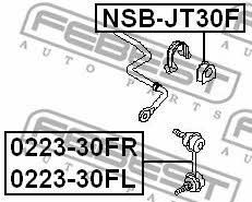 Front stabilizer bush Febest NSB-JT30F