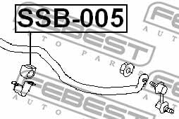 Tuleja stabilizatora przedniego Febest SSB-005