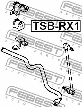 Tuleja stabilizatora przedniego Febest TSB-RX1