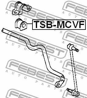 Втулка стабилизатора переднего Febest TSB-MCVF