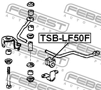 Febest Втулка стабілізатора переднього – ціна 11 PLN