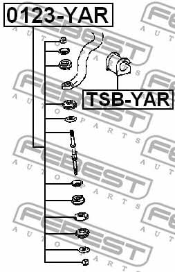 Втулка стабілізатора переднього Febest TSB-YAR