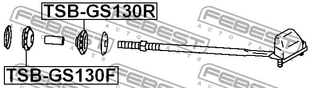 Lagerbuchse, Stabilisator Febest TSB-GS130R