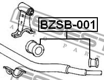 Stabilisatorbuchse vorne, Kit Febest BZSB-001