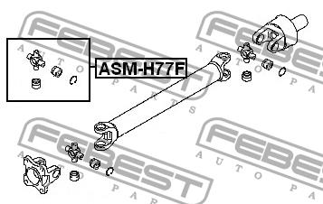 Krzyżak wału przegubowego Febest ASM-H77F