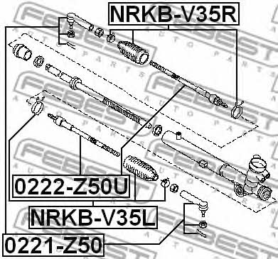 Febest Tie rod end outer – price 101 PLN