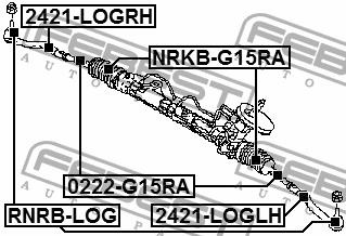 Spurstangenkopf links Febest 2421-LOGLH