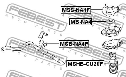 Febest Front Shock Absorber Support – price 120 PLN