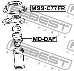 Опора переднього амортизатора Febest MSS-C77FR