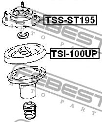 Zestaw naprawczy, mocowanie amortyzatora z łożyskiem, komplet Febest TSS-ST195