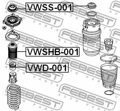 Febest Front Shock Absorber Support – price 60 PLN