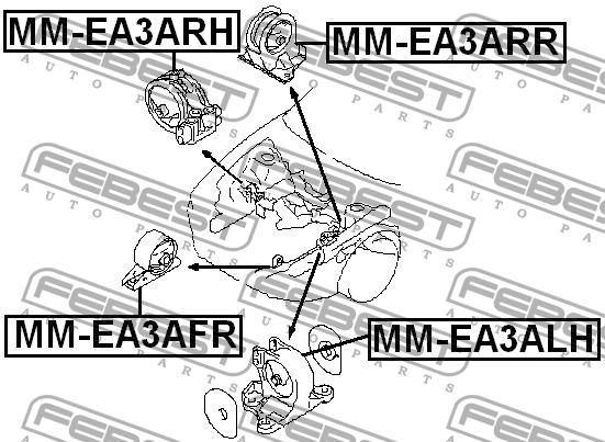 Febest Motorlager hinten – Preis 113 PLN