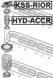 Rear shock absorber bump Febest HYD-ACCR