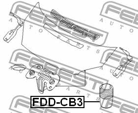 Tłumik drgań gumowy Febest FDD-CB3