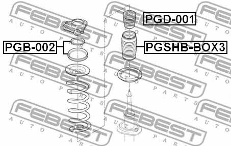 Rammschutz des Stoßdämpfers Febest PGD-001