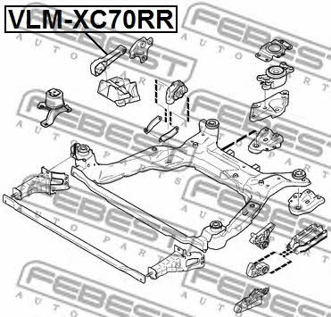 Подушка двигуна задня Febest VLM-XC70RR