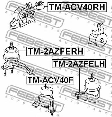 Motorlager links Febest TM-2AZFELH