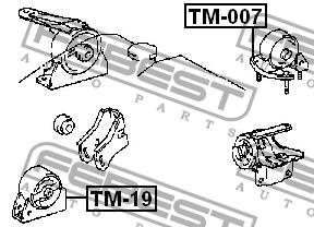 Febest Engine mount, rear – price 97 PLN