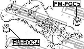 Tuleja ramy pomocniczej przedniej Febest FM-FOC5