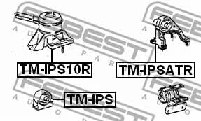 Poduszka silnika z przodu Febest TM-IPS